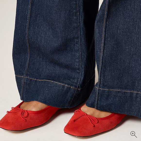 J. Crew Shoes - J.Crew Quinn ballet flats in suede Radiant Ruby